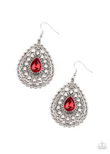 Load image into Gallery viewer, Paparazzi Eat, Drink, and BEAM Merry - Red Earring
