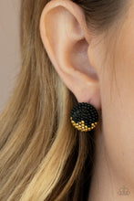 Load image into Gallery viewer, Paparazzi As Happy As Can BEAD - Black Earrings
