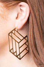 Load image into Gallery viewer, Paparazzi Gotta Get GEO-ing - Gold Earring
