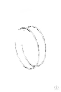 Paparazzi Out of Control Curves - Silver Earring