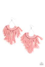 Load image into Gallery viewer, Paparazzi Wanna Piece Of MACRAME? - Pink Earring
