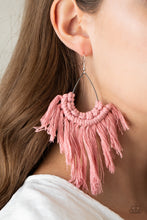 Load image into Gallery viewer, Paparazzi Wanna Piece Of MACRAME? - Pink Earring
