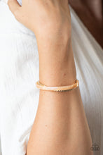 Load image into Gallery viewer, Paparazzi HAUTE On The Trail - Gold Bracelet
