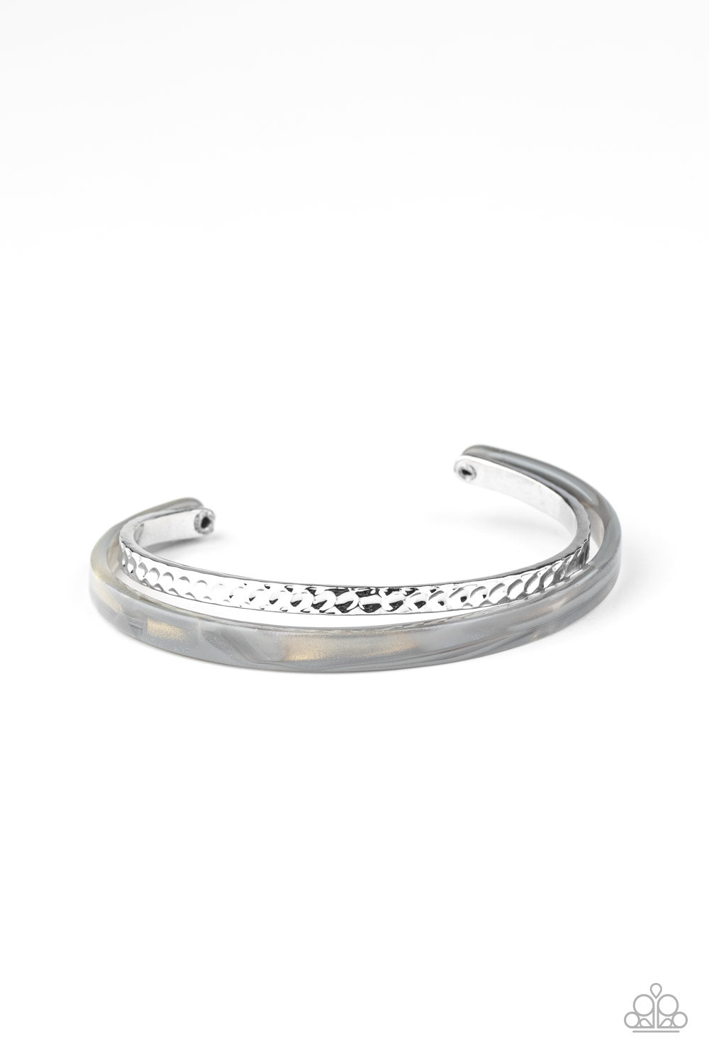 Paparazzi HAUTE On The Trail - Silver Bracelet