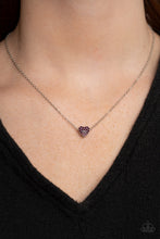 Load image into Gallery viewer, Paparazzi Hit Em Where It HEARTS - Purple Necklace

