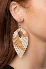 Load image into Gallery viewer, Paparazzi Cork Cabana - White Earrings
