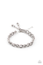 Load image into Gallery viewer, Paparazzi SUEDE Side to Side - Silver Bracelet
