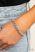 Load image into Gallery viewer, Paparazzi SUEDE Side to Side - Silver Bracelet
