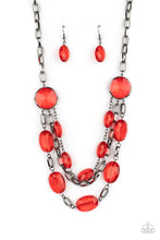 Load image into Gallery viewer, Paparazzi I Need a GLOW-cation - Red Necklace
