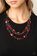 Load image into Gallery viewer, Paparazzi I Need a GLOW-cation - Red Necklace
