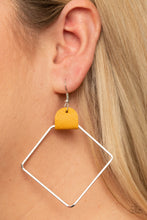 Load image into Gallery viewer, Paparazzi Friends of a LEATHER - Yellow Earring
