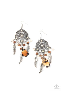 Paparazzi Desert Plains - White Earrings
