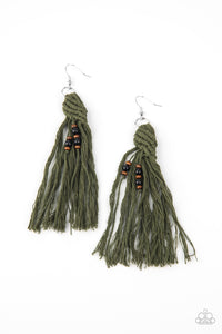 Paparazzi Beach Bash - Green Earrings