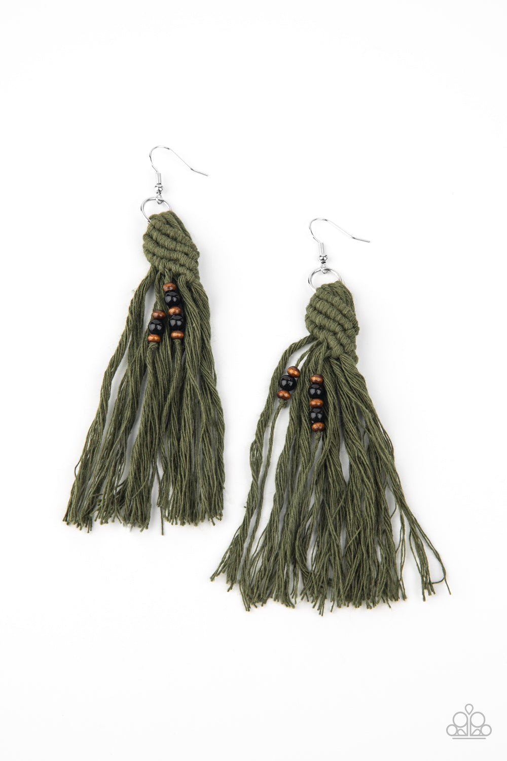 Paparazzi Beach Bash - Green Earrings