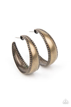Load image into Gallery viewer, Paparazzi Burnished Benevolence - Brass Earrings
