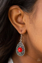 Load image into Gallery viewer, Paparazzi From Pop To Bottom - Red Earring
