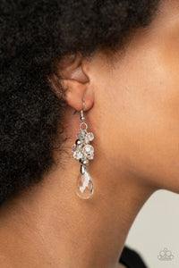 Paparazzi Before and AFTERGLOW - White Earrings