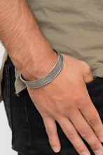 Load image into Gallery viewer, Paparazzi Risk-Taking Texture - Silver Bracelet
