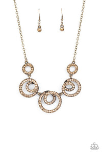 Paparazzi Total Head-Turner - Brass Necklace