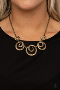 Paparazzi Total Head-Turner - Brass Necklace