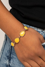 Load image into Gallery viewer, Paparazzi REIGNy Days - Yellow Bracelet
