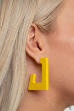 Load image into Gallery viewer, Paparazzi The Girl Next OUTDOOR - Yellow Earrings
