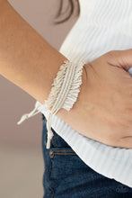 Load image into Gallery viewer, Paparazzi Make Yourself at HOMESPUN - White Bracelet
