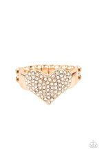 Load image into Gallery viewer, Paparazzi Heart of BLING - Gold Ring
