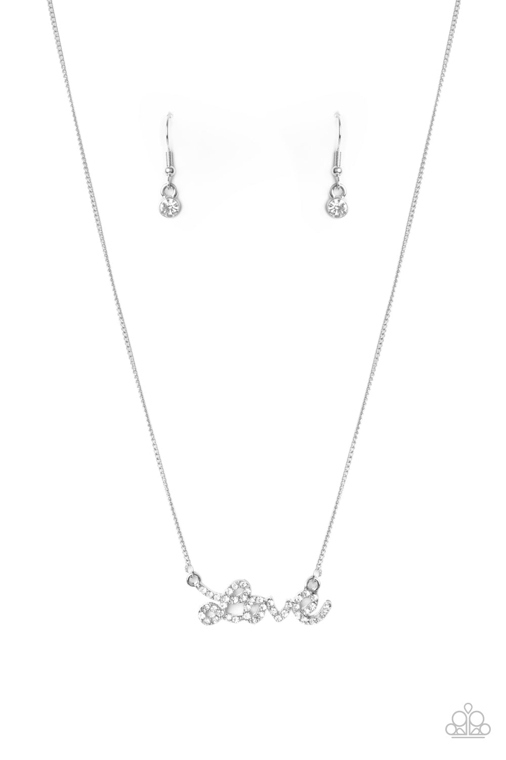 Paparazzi Head Over Heels In Love - White Necklace