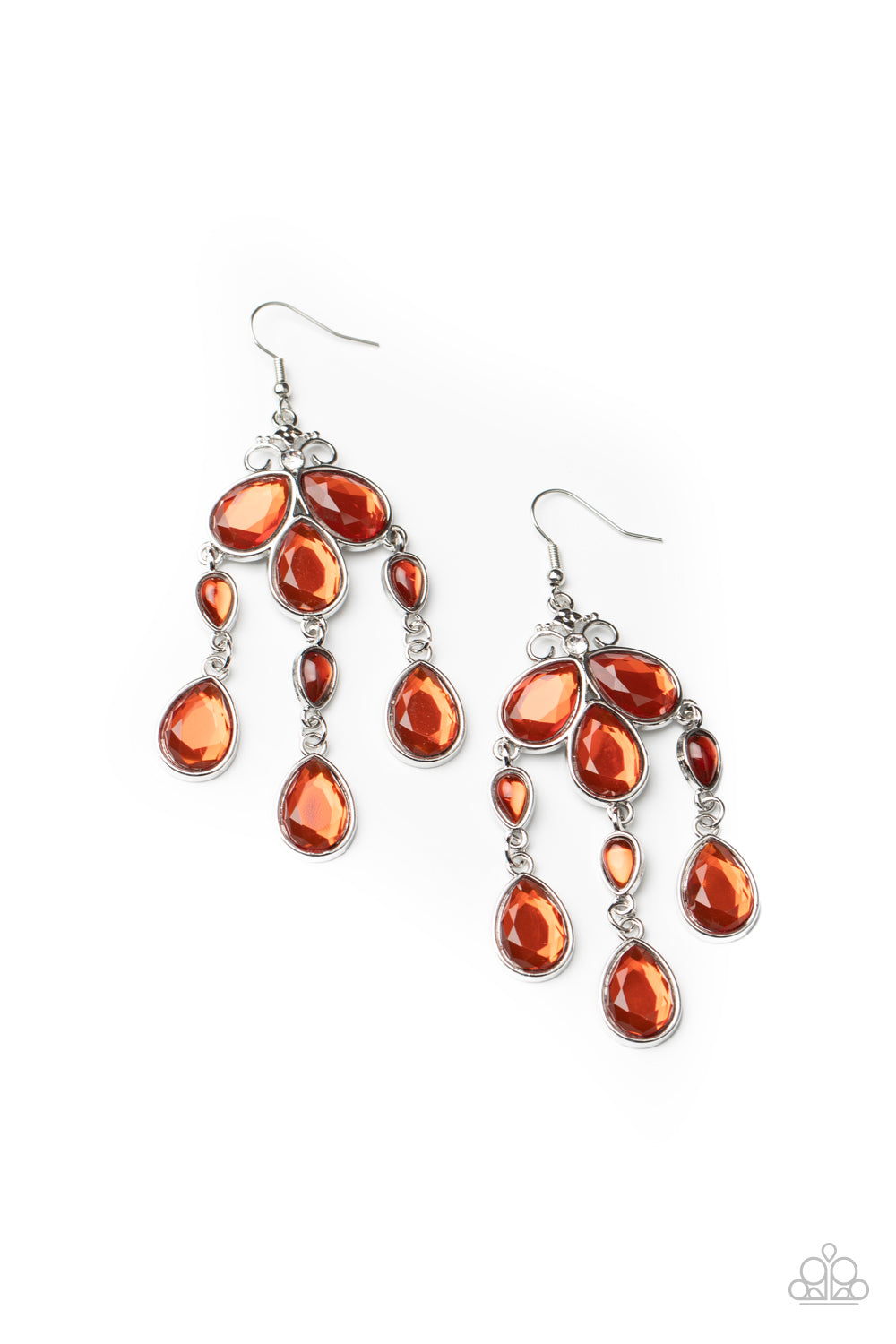 Paparazzi Clear The HEIR - Orange Earrings