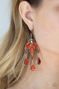 Paparazzi Clear The HEIR - Orange Earrings