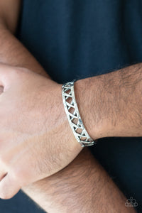Paparazzi In Over Your METALHEAD - Silver Bracelet
