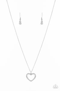 Paparazzi GLOW by Heart - White Necklace