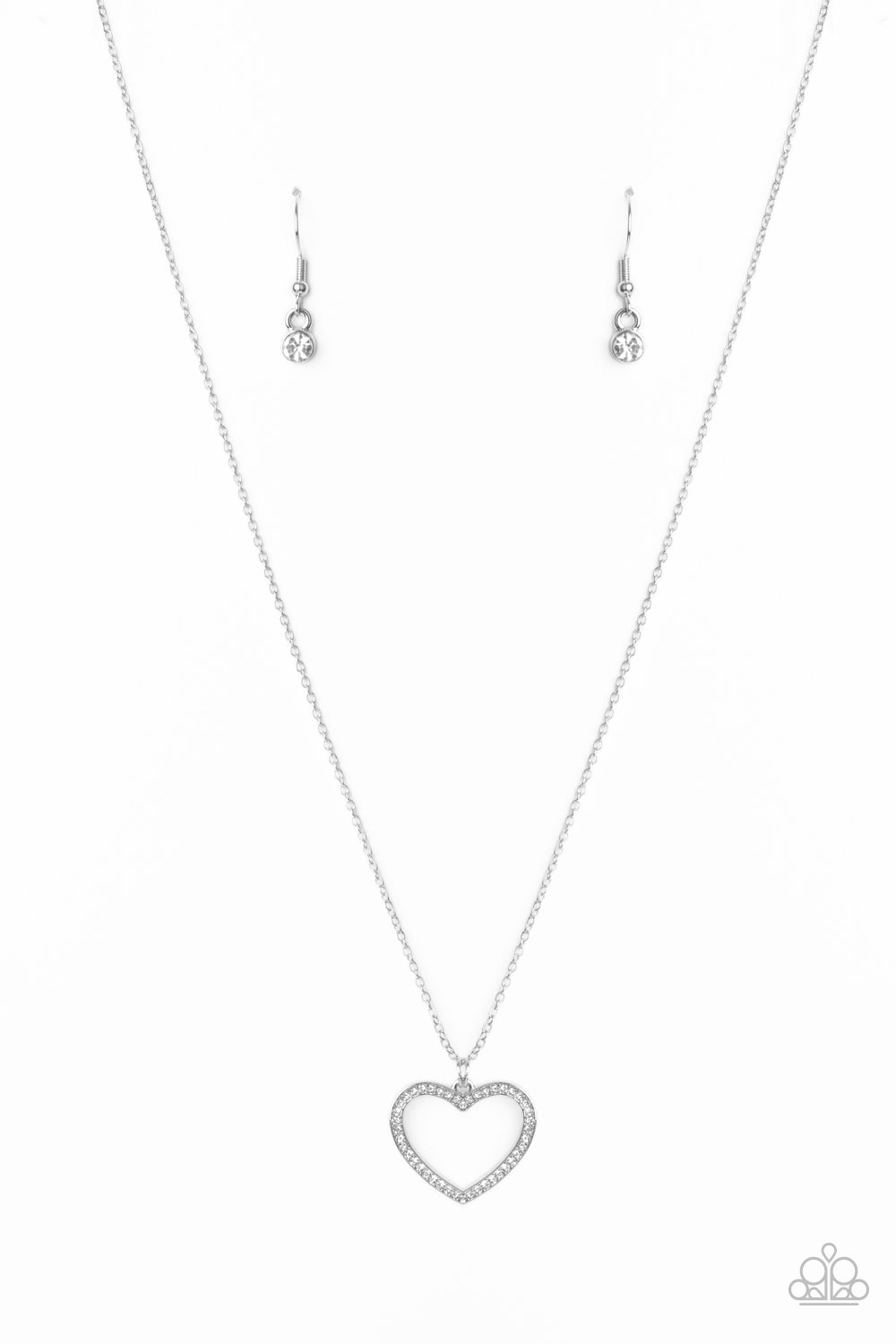 Paparazzi GLOW by Heart - White Necklace