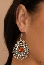 Load image into Gallery viewer, Paparazzi Eat, Drink, and BEAM Merry - Brown Earring

