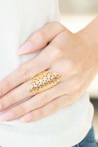 Paparazzi FRILL Ride - Gold Ring