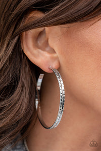 Paparazzi TREAD All About It - Silver Earring