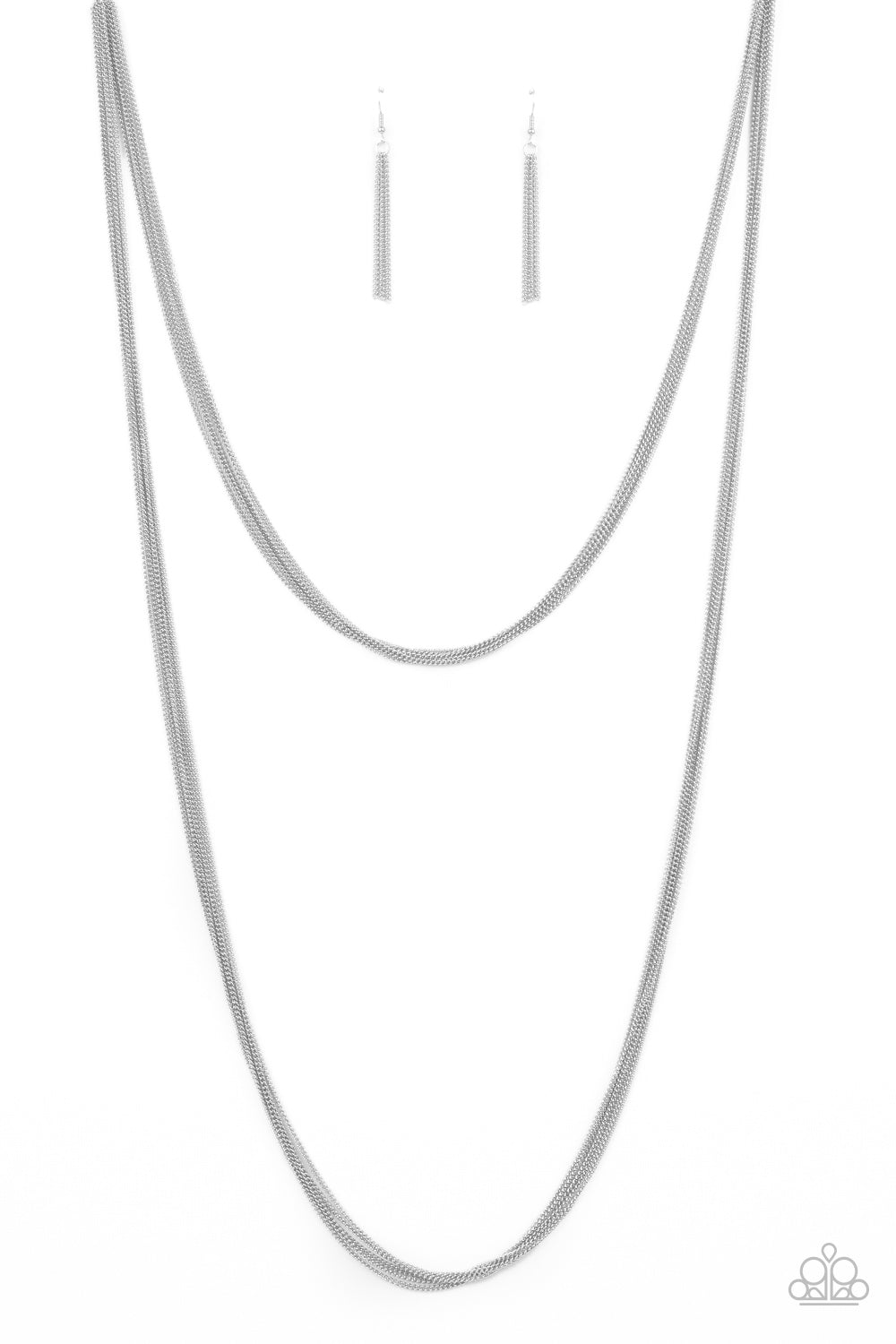 Paparazzi Save Your TIERS - Silver Necklace