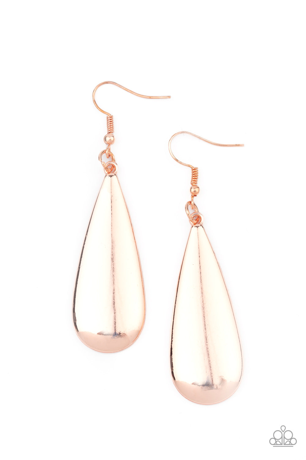 Paparazzi The Drop Off - Rose Gold Earring