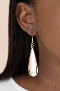Paparazzi The Drop Off - Rose Gold Earring