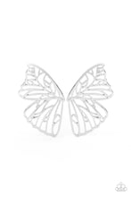 Load image into Gallery viewer, Paparazzi Butterfly Frills - Silver Earrings

