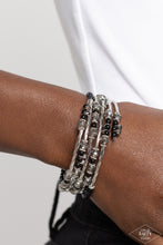 Load image into Gallery viewer, Paparazzi Head-Turning Twinkle - Black Bracelet
