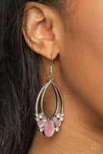 Load image into Gallery viewer, Paparazzi Look Into My Crystal Ball - Pink Earring
