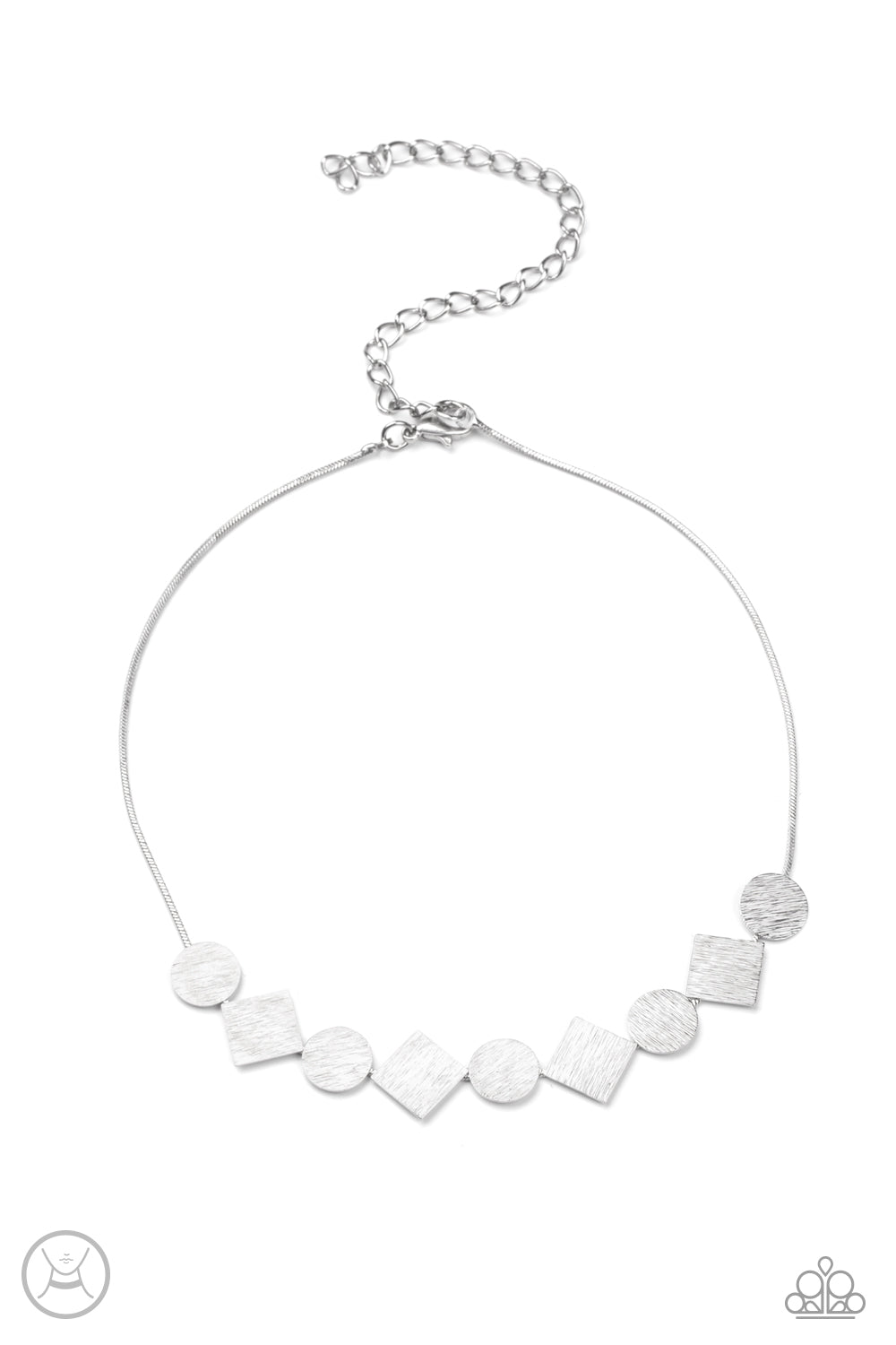 Paparazzi Dont Get Bent Out Of Shape - Silver Necklace