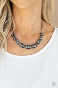 Paparazzi Gorgeously Glacial - Black Necklace