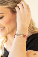 Load image into Gallery viewer, Paparazzi What a WANDER-ful World - Red Bracelet
