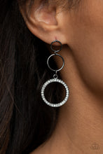 Load image into Gallery viewer, Paparazzi Rule-Breaking Radiance - Black Earrings
