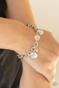 Paparazzi Lovable Luster - White Bracelet