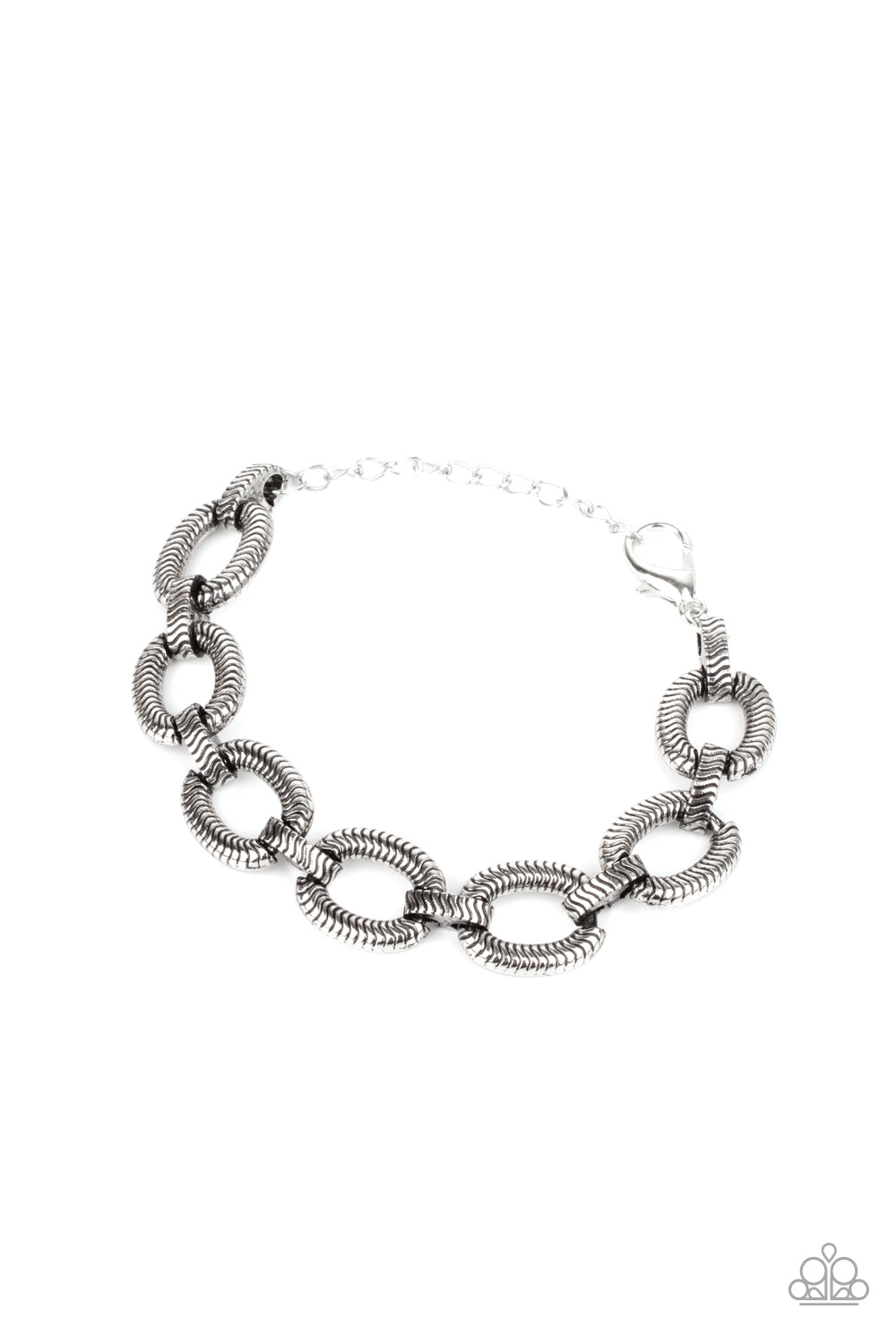 Paparazzi Industrial Amazon - Silver Bracelet