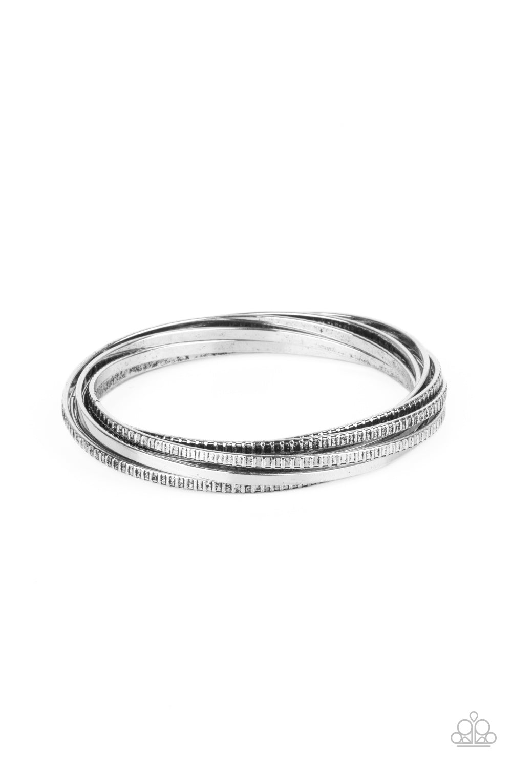 Paparazzi Trending in Tread - Silver Bracelet